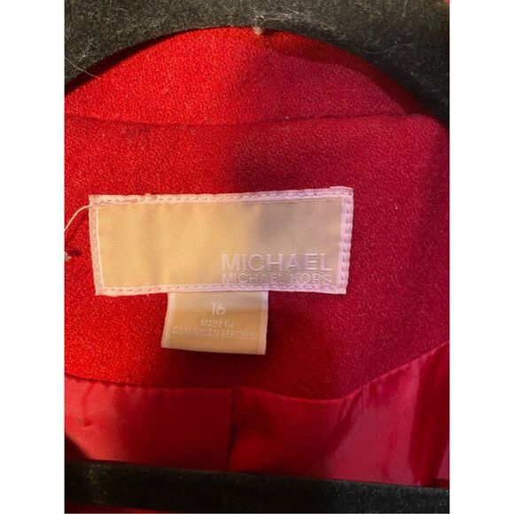 Michael Kors women’s red asymmetrical front zip coat size 16 - Picture 6 of 6
